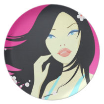 Beautiful Chinese Girl plates