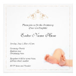 Beautiful christening/baptism invitation wit baby