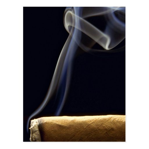 Beautiful Cigar with smoke Post Cards