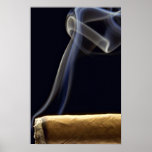 Beautiful Cigar with smoke Posters