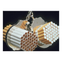 Beautiful Cigarettes and handcuffs Invitation