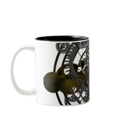 Beautiful Clock Cogs Mugs by bartonleclaydesign