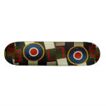 Beautiful Close-up of aircrafts, colourful marking Skateboard Deck
