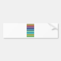 beautiful colourful stripes bumper stickers
