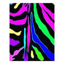 Beautiful colourful zebra animal print custom letterhead