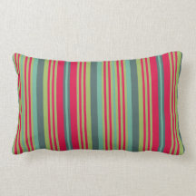 Beautiful Colours Striped Lumbar Pillow