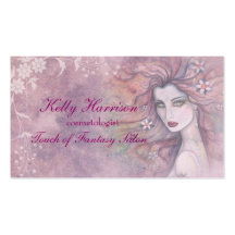 Beautiful Cosmetologist or Makeup Artist Card Business Cards