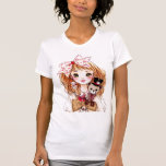 Beautiful doll girl with teddy bear t shirts