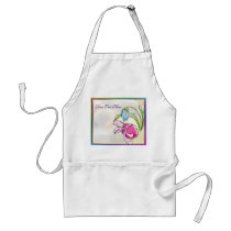 Beautiful Easter Egg, Ribbon and Flower Apron aprons