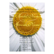 Beautiful Elegant Daisy Wedding Invitation