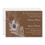 Beautiful Elegant Flower Wedding Invitation (choco
