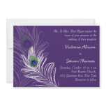 Beautiful Elegant Flower Wedding Invitation (Purpl