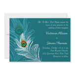 Beautiful Elegant Flower Wedding Invitation (Turqu