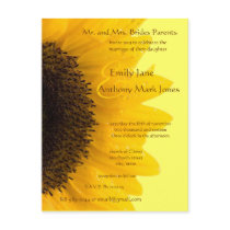 Beautiful Elegant Sunflower Wedding Invitation