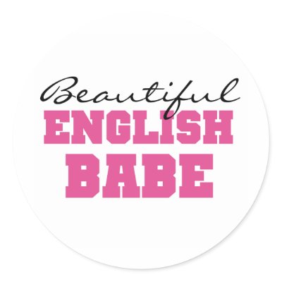 Beautiful English Babe Round Stickers by world_wide
