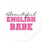 Beautiful English Babe stickers