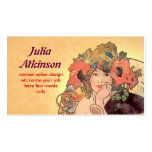beautiful fashionable lady face business card