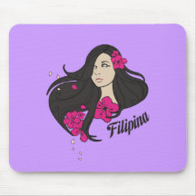 Beautiful Filipina Graphic Tee Mouse Pads