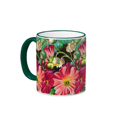 Beautiful Floral Art Valentines Mug by greenbaby