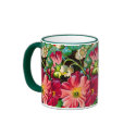 Beautiful Floral Art Valentines Mug