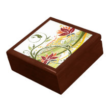 Beautiful floral swirls jewelry box