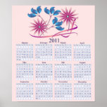 Beautiful Flowers 2011 Wall Calendar Poster