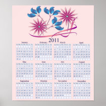 Beautiful Flowers 2011 Wall Calendar Poster