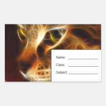 Beautiful Ghostly Fire Cat Stickers