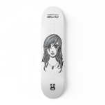 Beautiful Girl (Bullet and Tears) Skateboard BW