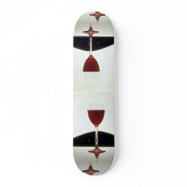Beautiful Glass filled with red wine Skate Decks