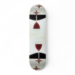 Beautiful Glass filled with red wine skateboards