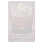 Beautiful glass filled with Whiskey and ice cube Stationery
