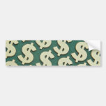 Beautiful Gold dollar signs Bumper Sticker