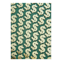 Beautiful Gold dollar signs Personalized Invite