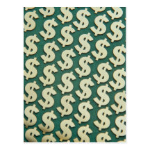 Beautiful Gold dollar signs Post Cards