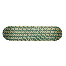 Beautiful Gold dollar signs Skate Deck