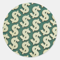 Beautiful Gold dollar signs stickers