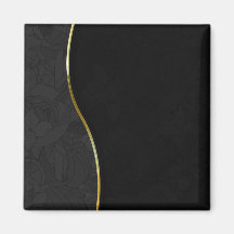 Beautiful golden yellow string on dark texture refrigerator magnet