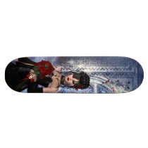 Beautiful Gothic girl, roses & candles Skate Boards