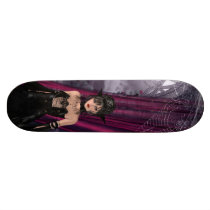 Beautiful Gothic Queen & Cobwebs Skateboard Deck