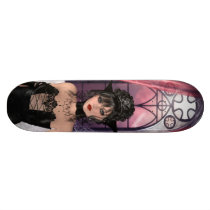 Beautiful Gothic Queen & Window Skateboard