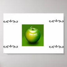 Beautiful Green Apple Frame Poster