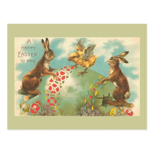 Beautiful Green Easter Egg Post Cards