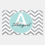 Beautiful Grey Chevron Zig Zag Customized Sticker