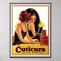 Beautiful Hair Shampoo Vintage Poster