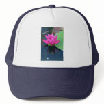 Beautiful Half bloomed red water lily Hat