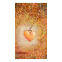 Beautiful heart love patience faith painting art business card template