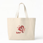 Beautiful Heart Valentines Day Design bags