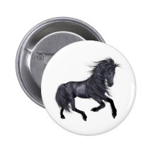 ♥ Beautiful Horse ♥ (Design F) Pinback Button