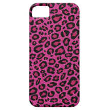 Beautiful hot pink leopard skin glitter shine iPhone 5 cases